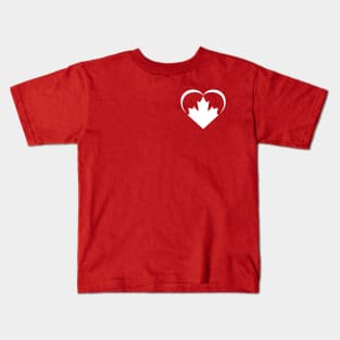 Small Canada Heart White Kids T-Shirt